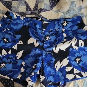 Tommy Hilfiger High Waist Blue and White Shorts
